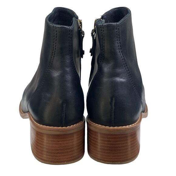 Soludos Women’s Venetian Black Leather Ankle Boots Size US 8.5 - Picture 8 of 10